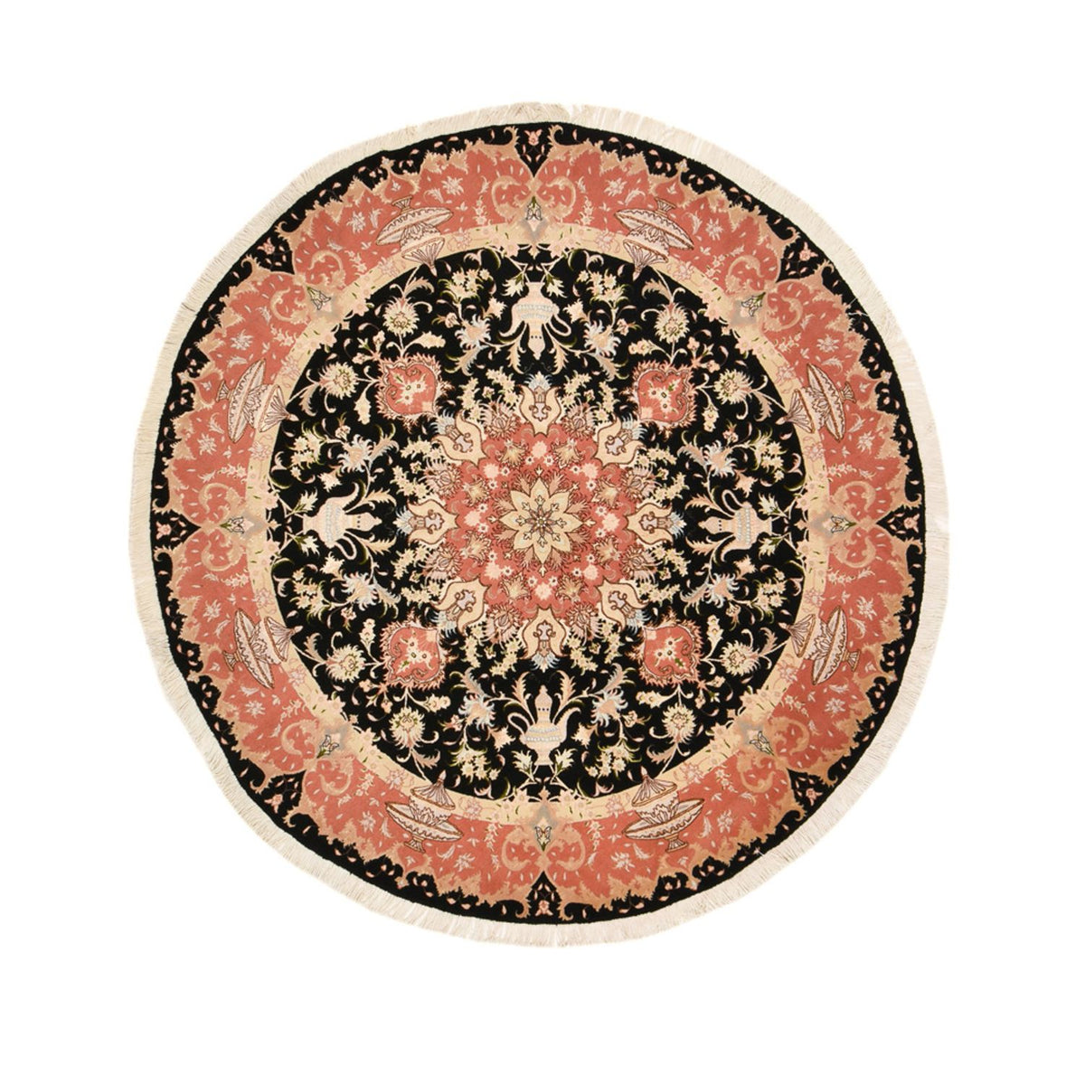 Perzisch tapijt - Tabriz - Premium rond  - 200 x 200 cm - veelkleurig