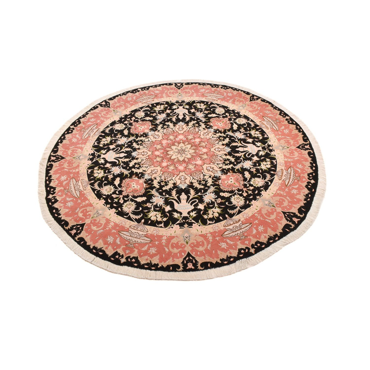 Perzisch tapijt - Tabriz - Premium rond  - 200 x 200 cm - veelkleurig