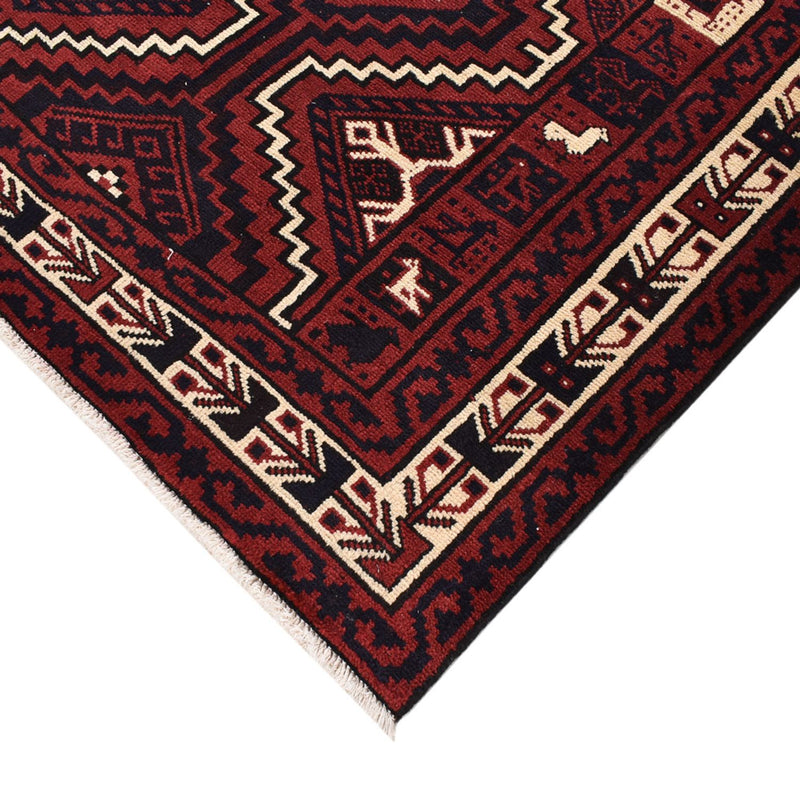 Gabbeh Tapijt - Loribaft Perzisch - 302 x 222 cm - bordeauxrood
