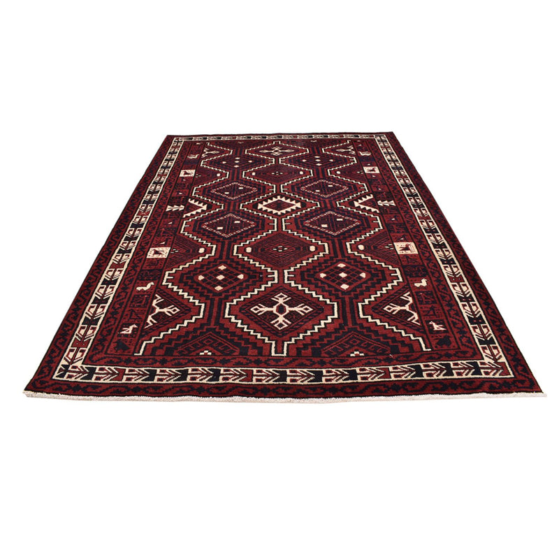 Gabbeh Tapijt - Loribaft Perzisch - 302 x 222 cm - bordeauxrood