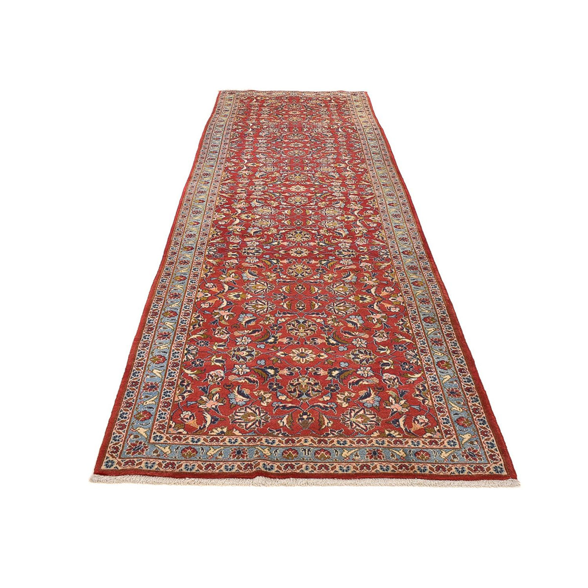 Loper Perzisch tapijt - Keshan - 392 x 110 cm - rood