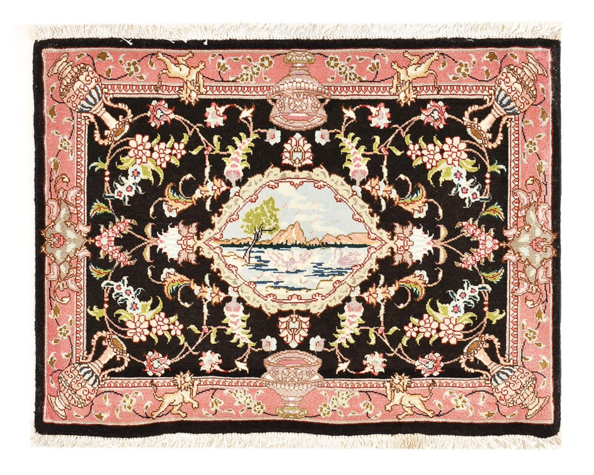 Perzisch tapijt - Tabriz - Royal - 72 x 55 cm - donkerblauw