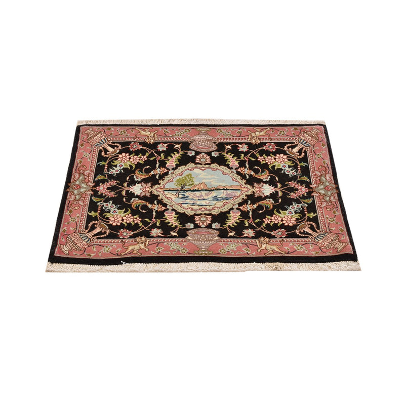 Perzisch tapijt - Tabriz - Royal - 72 x 55 cm - donkerblauw