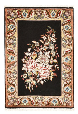Perzisch tapijt - Tabriz - Royal - 76 x 52 cm - donkerblauw