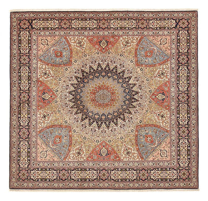 Perzisch tapijt - Tabriz - Royal vierkant  - 254 x 248 cm - donker beige