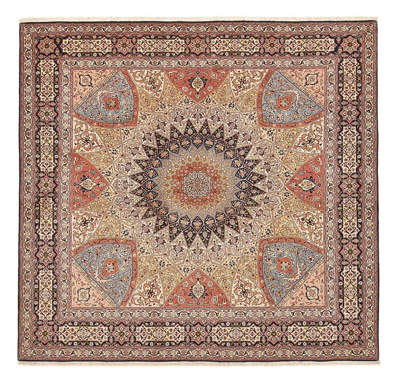 Perzisch tapijt - Tabriz - Royal vierkant  - 254 x 248 cm - donker beige