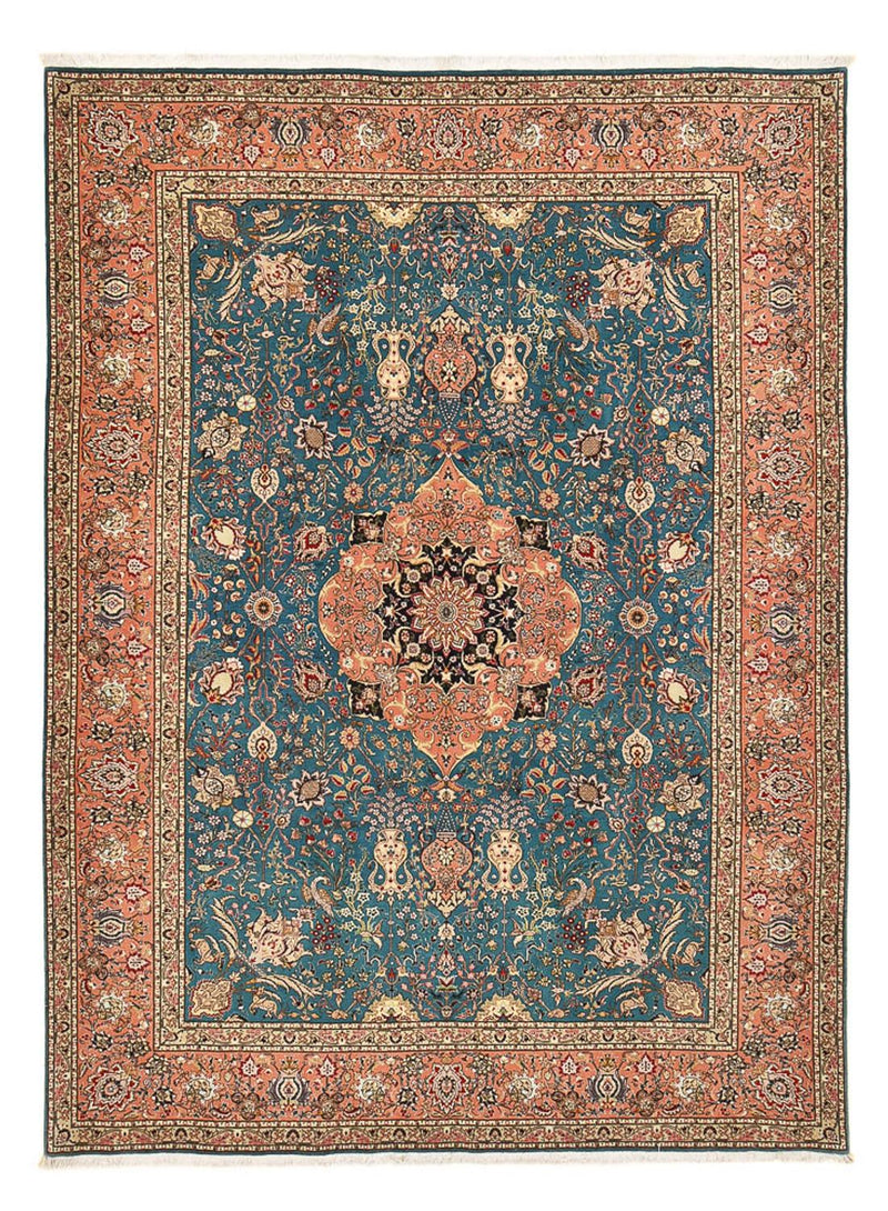 Perzisch tapijt - Tabriz - Royal - 352 x 253 cm - zee blauw