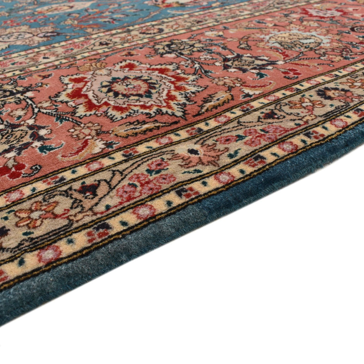 Perzisch tapijt - Tabriz - Royal - 352 x 253 cm - zee blauw
