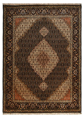 Perzisch tapijt - Tabriz - Royal - 205 x 146 cm - donkerbruin