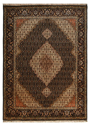 Perzisch tapijt - Tabriz - Royal - 205 x 146 cm - donkerbruin