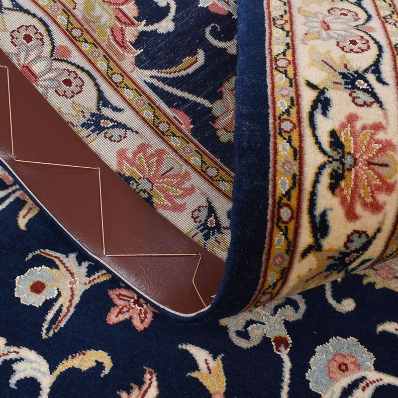 Loper Perzisch tapijt - Ghom - Koninklijk - 244 x 58 cm - donkerblauw