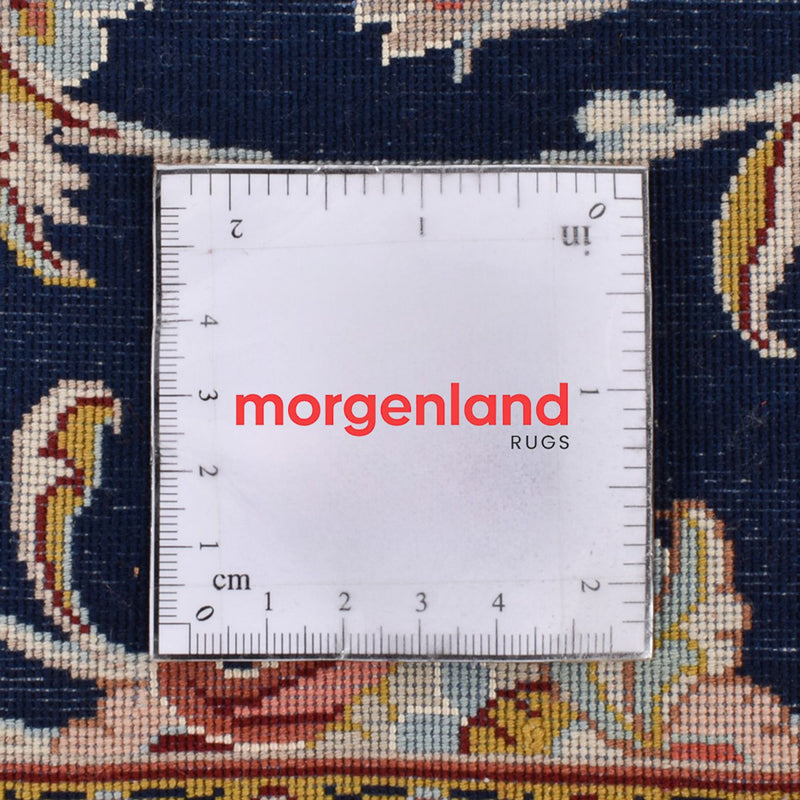 Loper Perzisch tapijt - Ghom - Koninklijk - 244 x 58 cm - donkerblauw