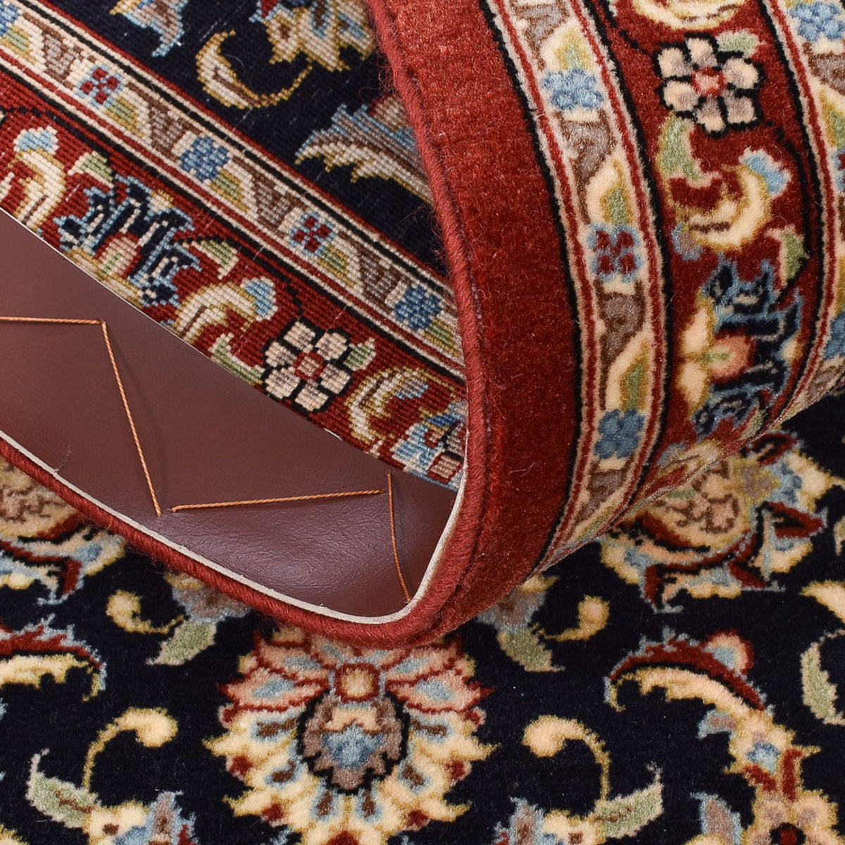 Loper Perzisch tapijt - Ghom - Koninklijk - 193 x 55 cm - donker beige