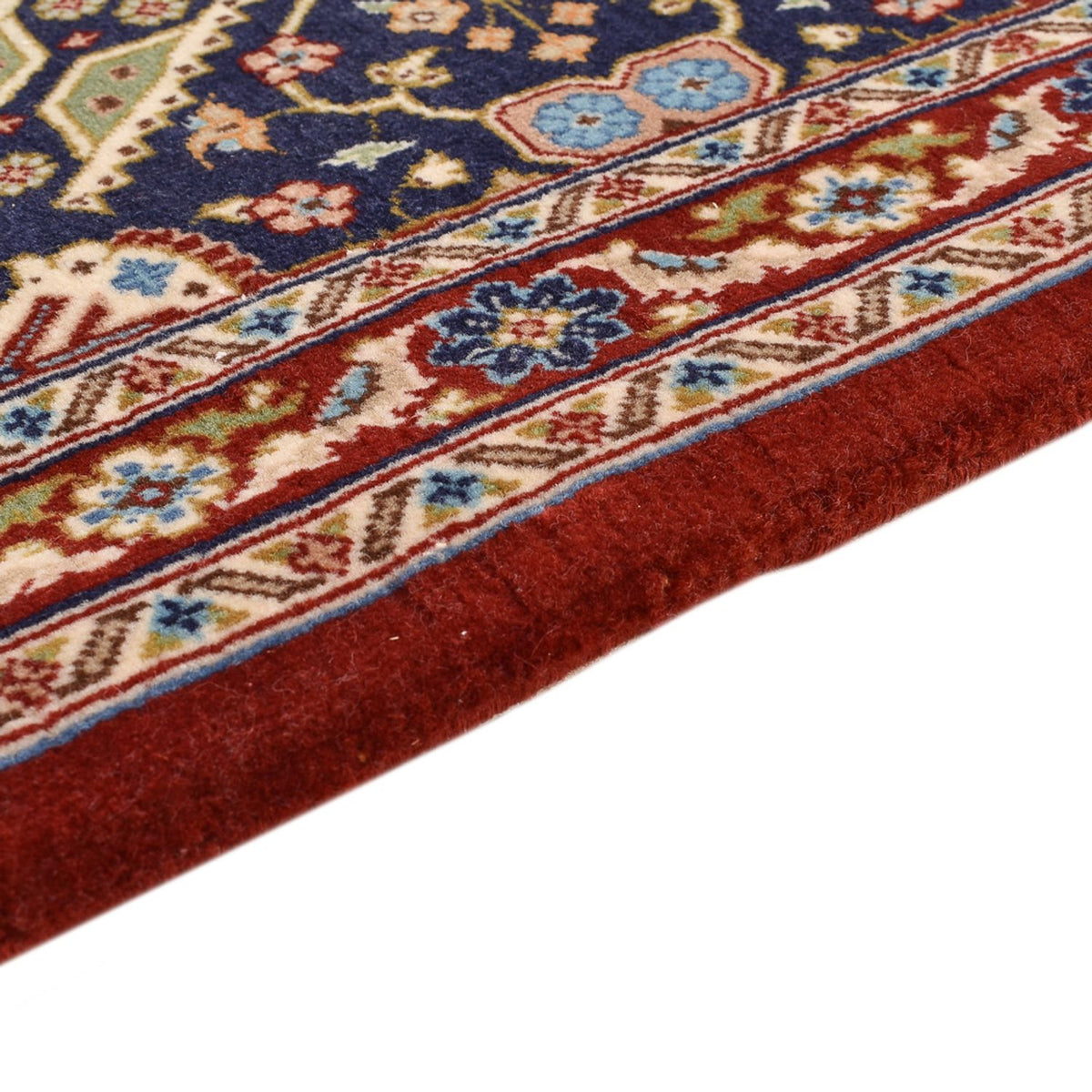 Loper Perzisch tapijt - Ghom - Koninklijk - 191 x 53 cm - donker beige