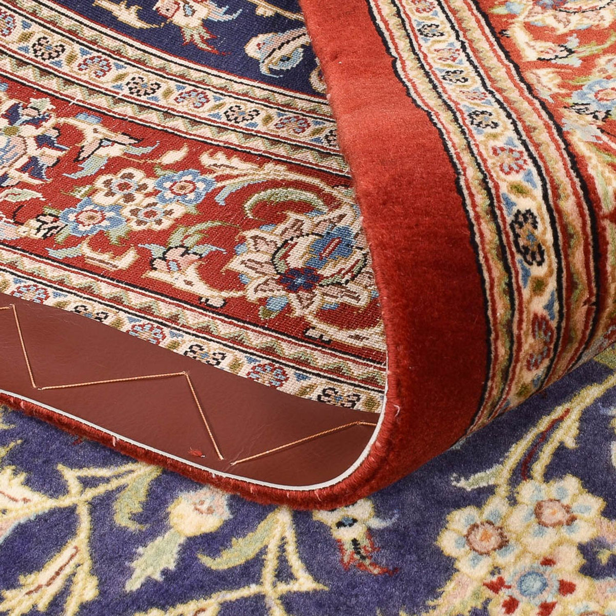 Perzisch tapijt - Ghom - Koninklijk - 203 x 133 cm - donkerblauw