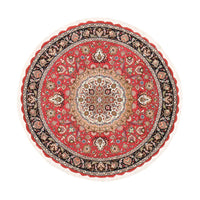 Perzisch tapijt - Tabriz - Royal rond  - 150 x 150 cm - rood