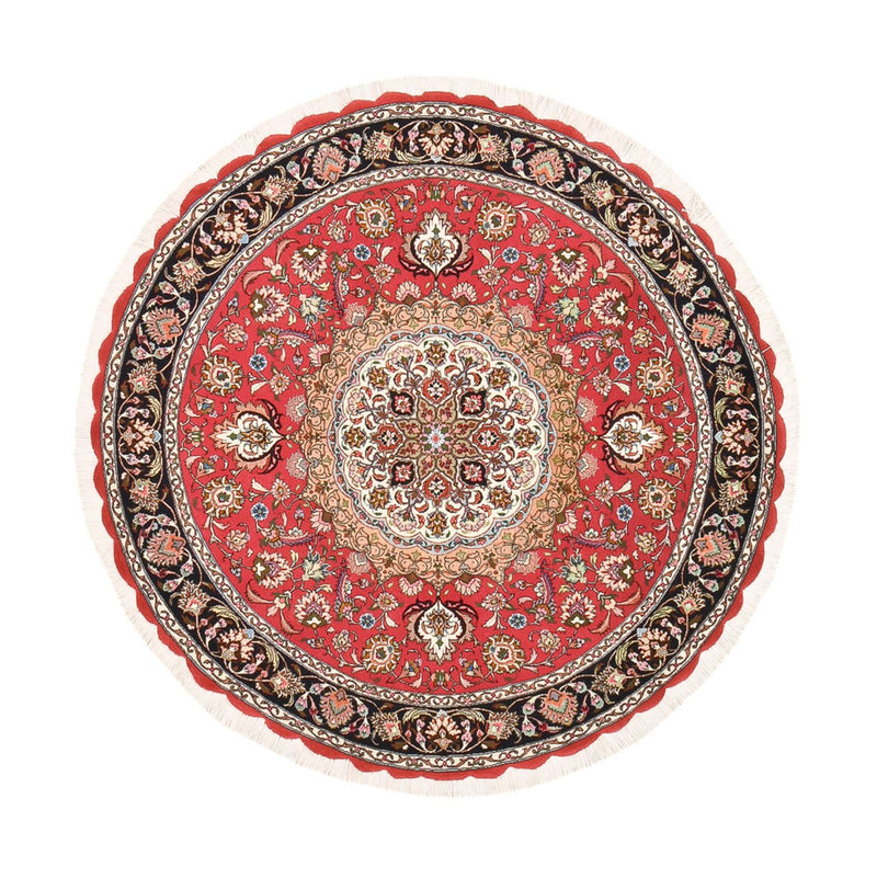 Perzisch tapijt - Tabriz - Royal rond  - 150 x 150 cm - rood