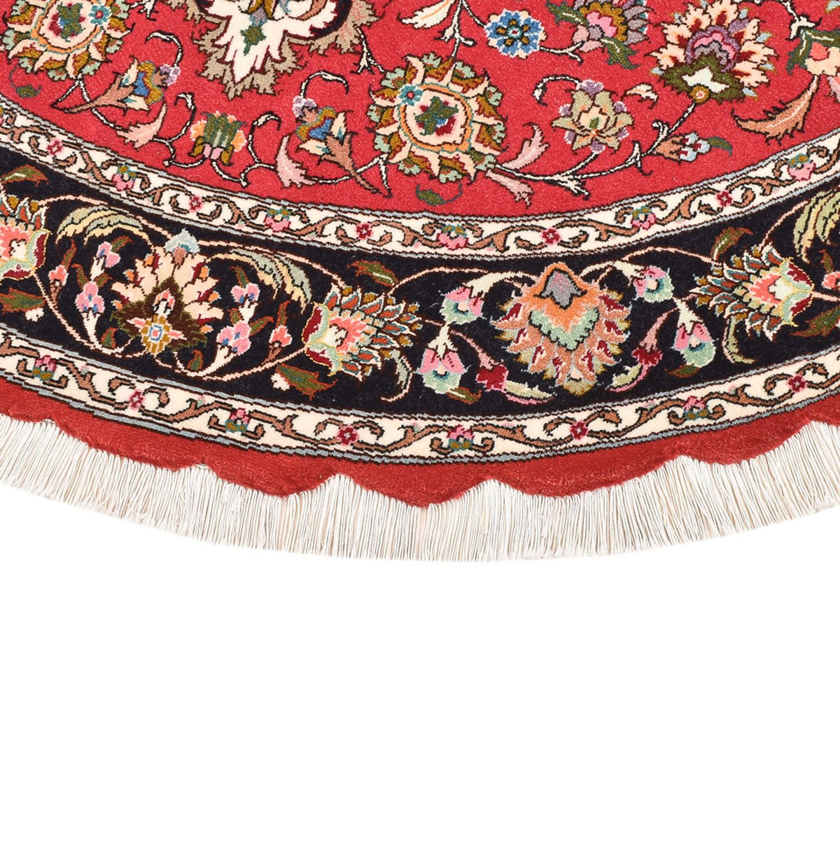 Perzisch tapijt - Tabriz - Royal rond  - 150 x 150 cm - rood