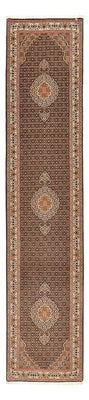 Loper Perzisch tapijt - Tabriz - Royal - 392 x 67 cm - donker beige