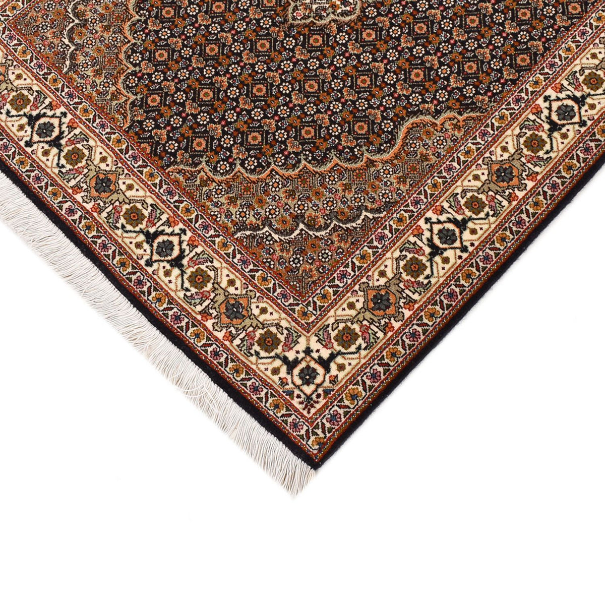 Loper Perzisch tapijt - Tabriz - Royal - 392 x 67 cm - donker beige