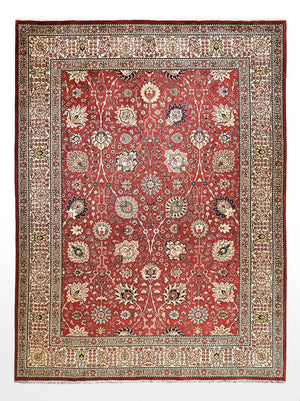 Perzisch tapijt - Tabriz - Royal - 390 x 292 cm - rood