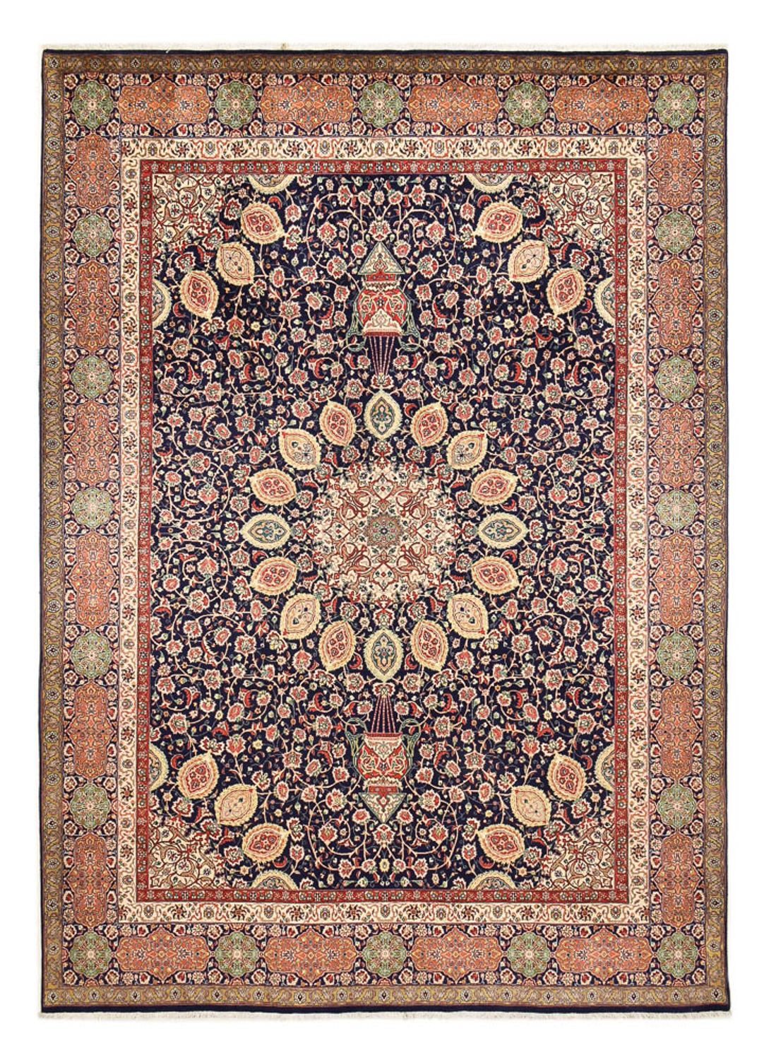 Perzisch tapijt - Tabriz - Royal - 410 x 300 cm - donkerblauw