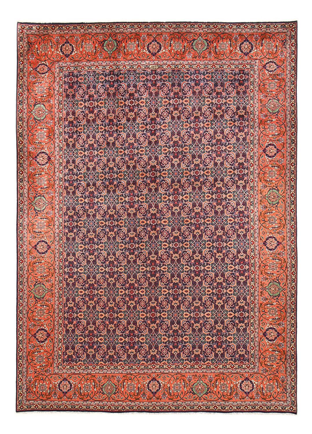 Perzisch tapijt - Tabriz - Royal - 373 x 278 cm - bordeauxrood