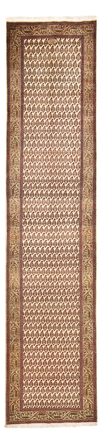 Loper Perzisch tapijt - Tabriz - Royal - 427 x 97 cm - donker beige