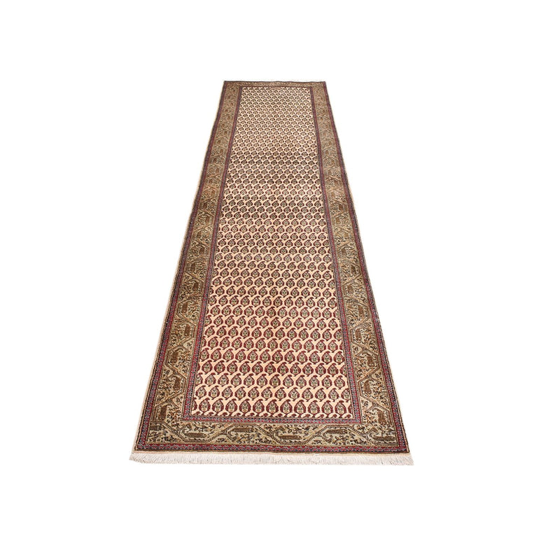 Loper Perzisch tapijt - Tabriz - Royal - 427 x 97 cm - donker beige
