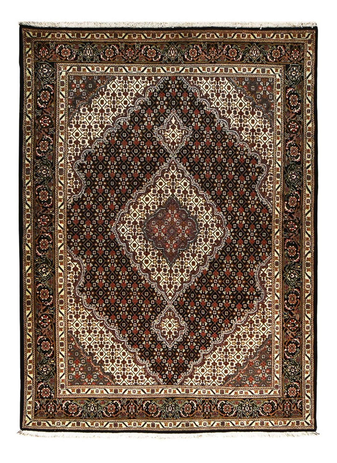 Perzisch tapijt - Tabriz - Royal - 210 x 152 cm - donkerbruin