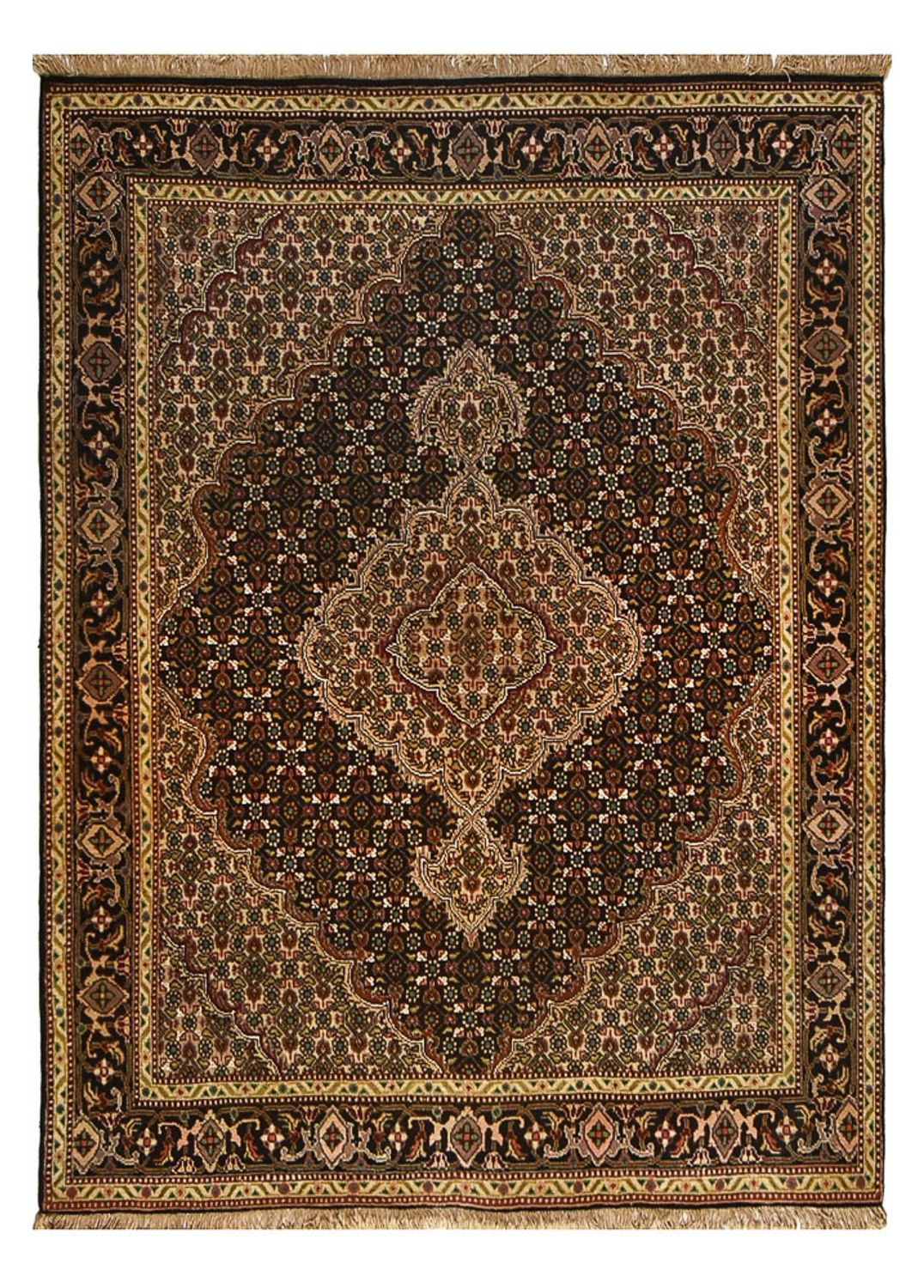 Perzisch tapijt - Tabriz - Royal - 203 x 148 cm - donkerbruin