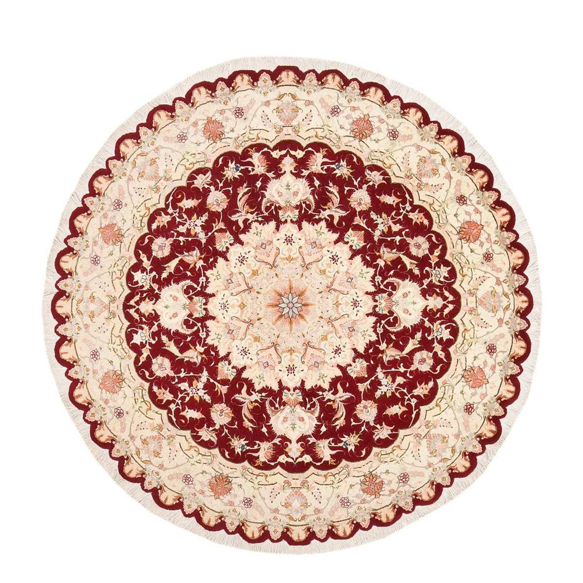 Perzisch tapijt - Tabriz - Royal rond  - 200 x 200 cm - veelkleurig