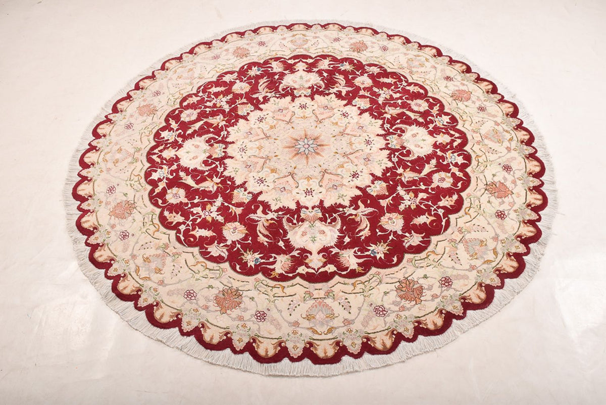 Perzisch tapijt - Tabriz - Royal rond  - 200 x 200 cm - veelkleurig
