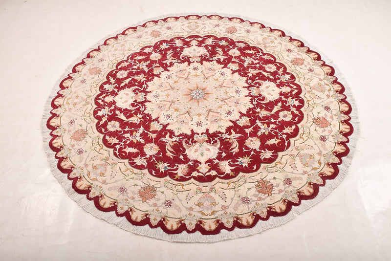 Perzisch tapijt - Tabriz - Royal rond  - 200 x 200 cm - veelkleurig