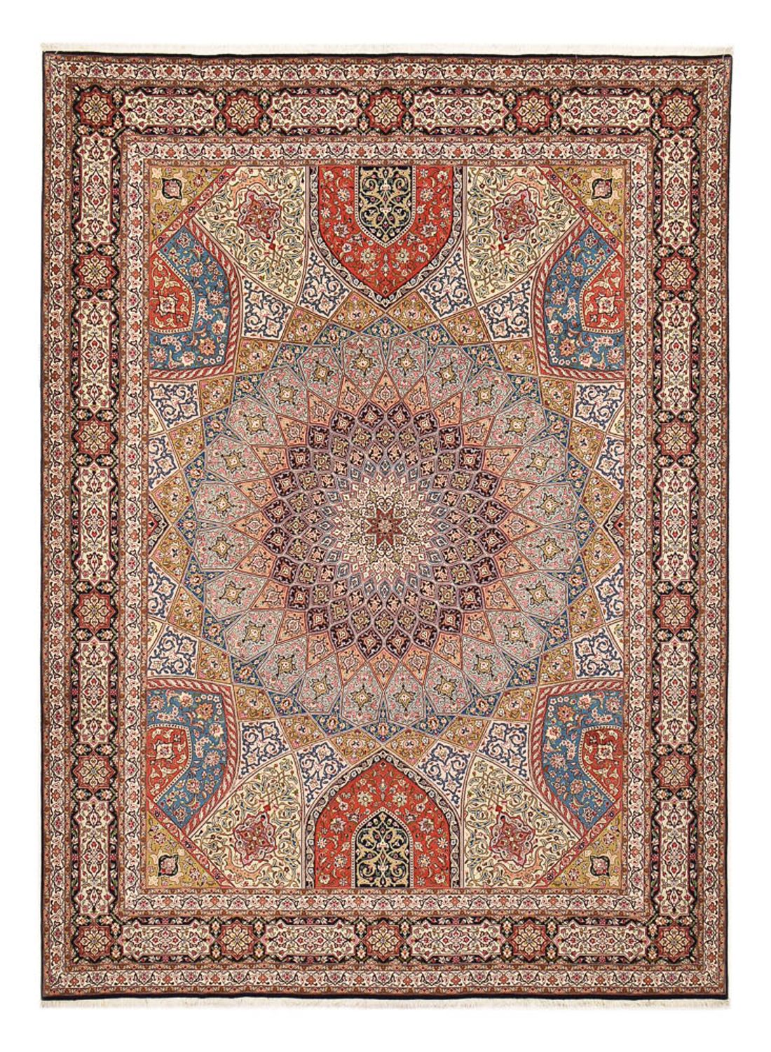 Perzisch tapijt - Tabriz - Royal - 402 x 302 cm - licht beige