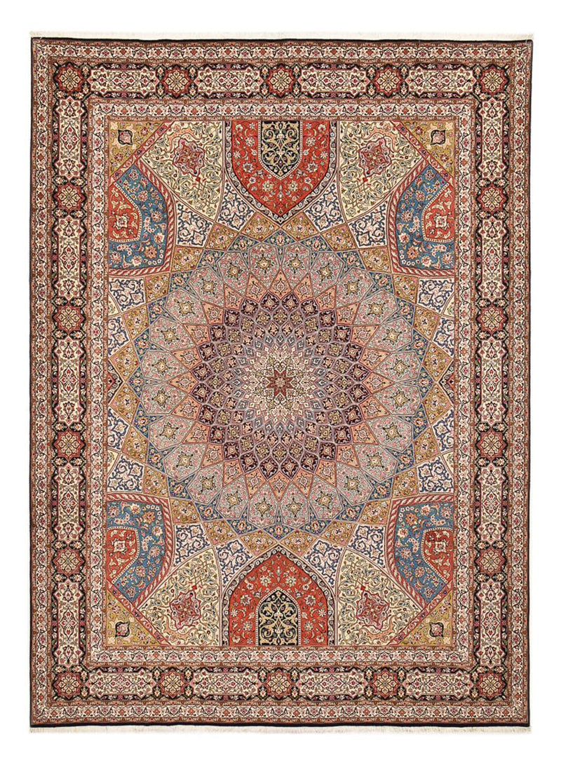 Perzisch tapijt - Tabriz - Royal - 402 x 302 cm - licht beige