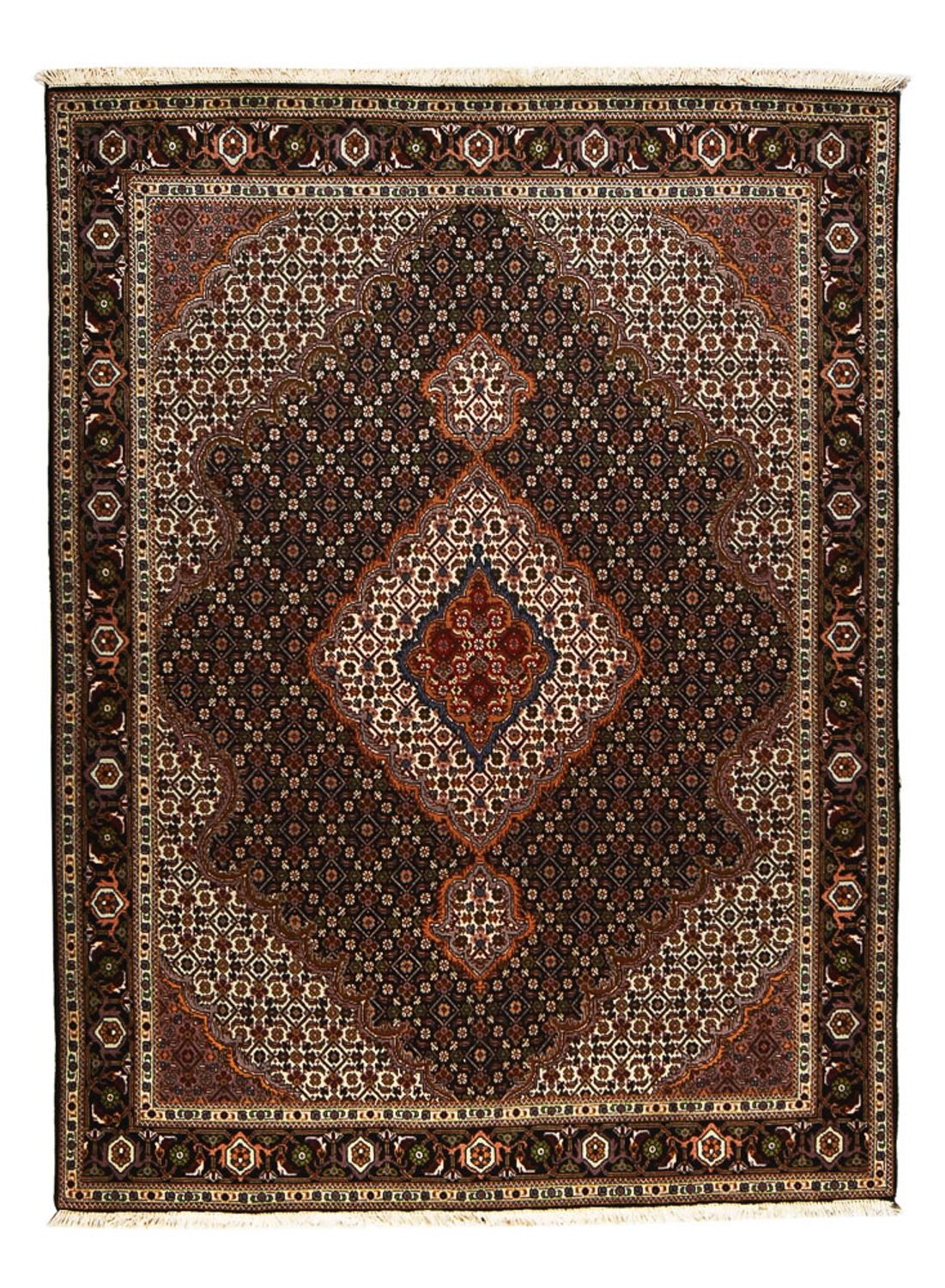 Perzisch tapijt - Tabriz - Royal - 204 x 152 cm - donkerbruin