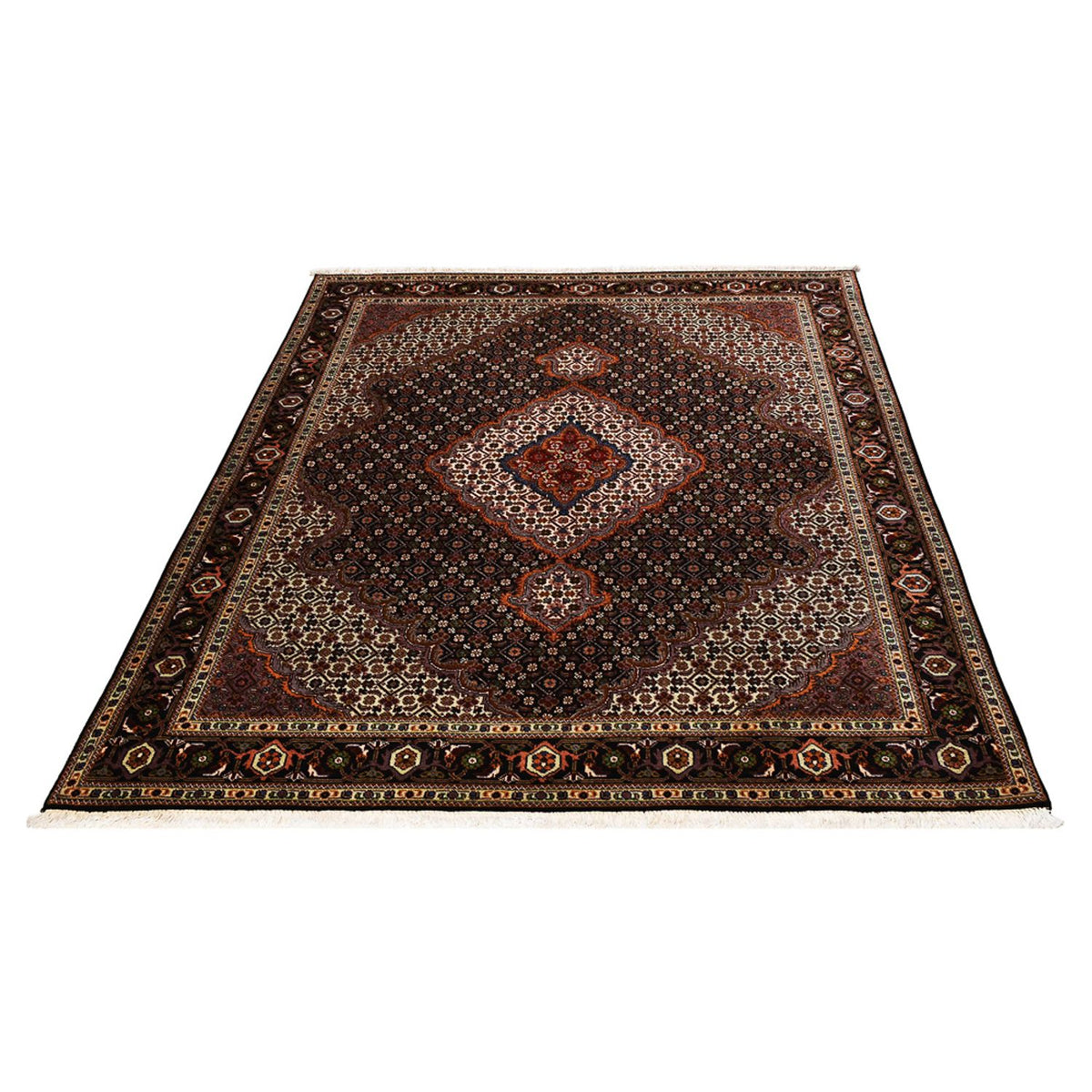 Perzisch tapijt - Tabriz - Royal - 204 x 152 cm - donkerbruin