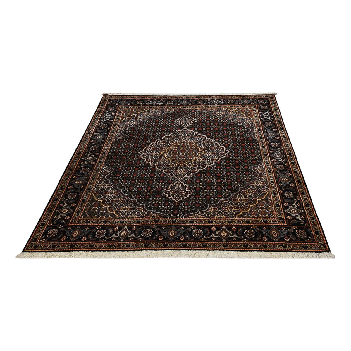 Perzisch tapijt - Tabriz - Royal - 192 x 153 cm - donkerbruin