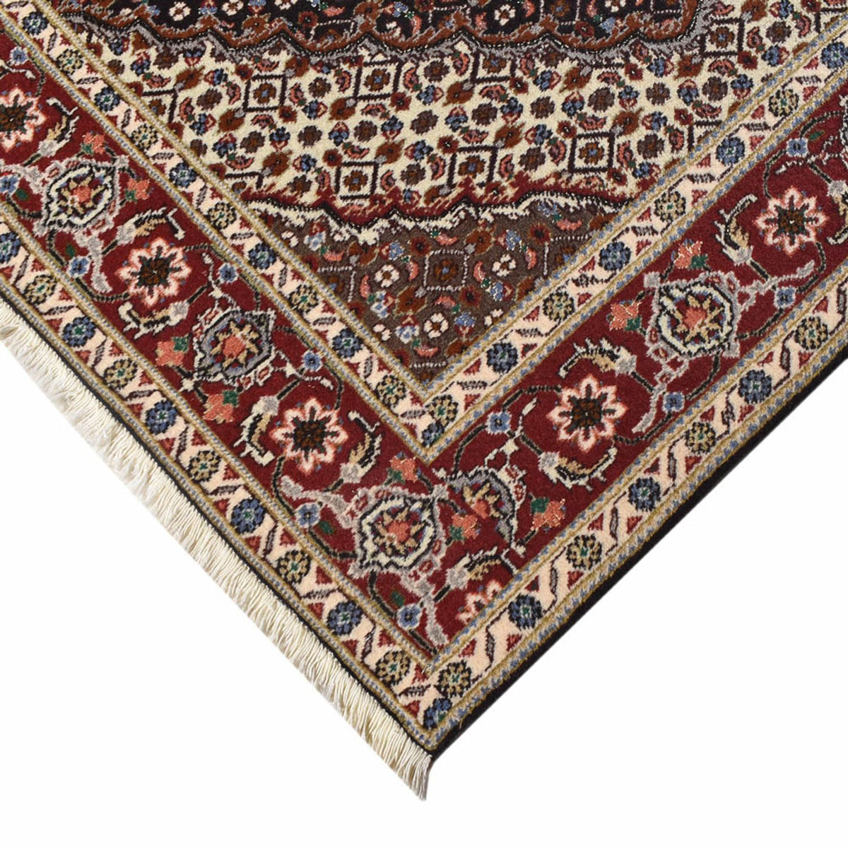 Perzisch tapijt - Tabriz - Royal - 201 x 148 cm - donkerbruin