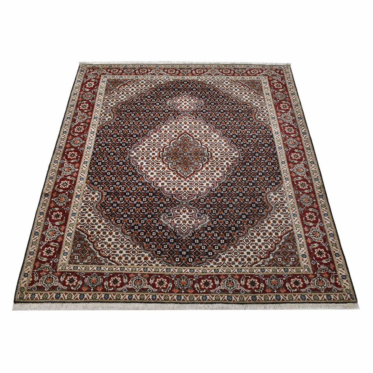 Perzisch tapijt - Tabriz - Royal - 201 x 148 cm - donkerbruin