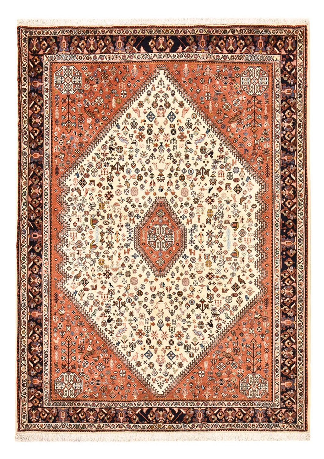 Gabbeh Tapijt - Kashkuli Perzisch - 215 x 155 cm - crème