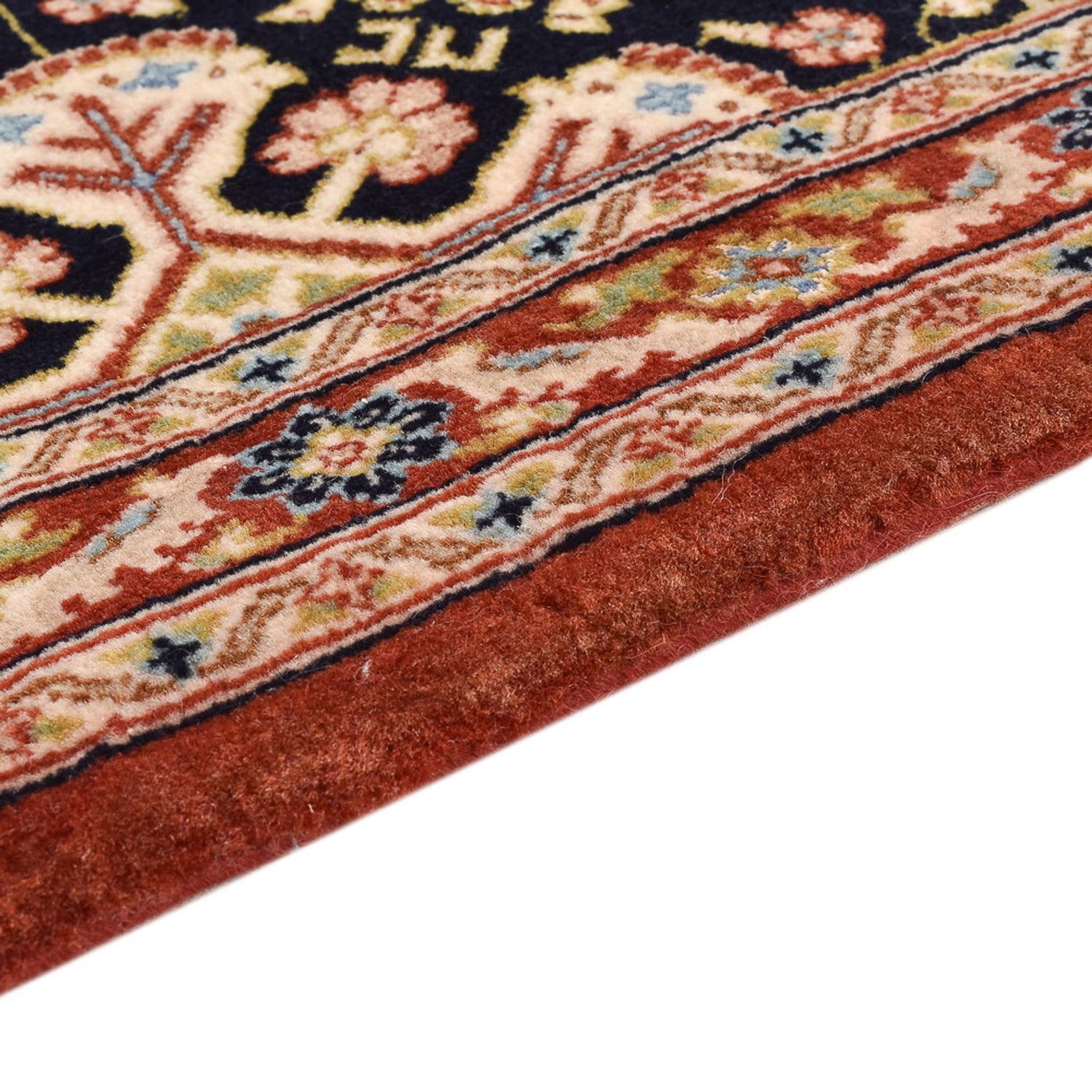 Loper Perzisch tapijt - Ghom - Koninklijk - 201 x 52 cm - donker beige