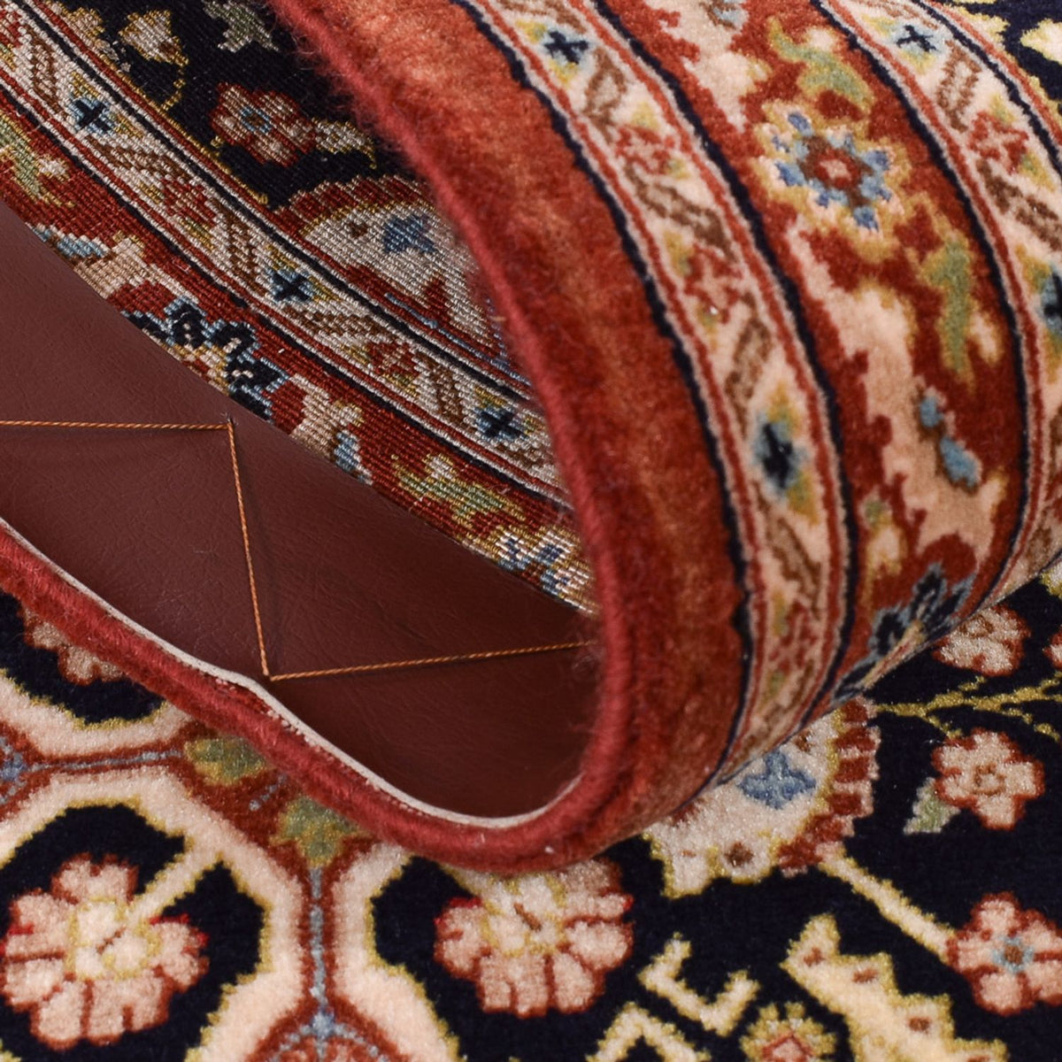 Loper Perzisch tapijt - Ghom - Koninklijk - 201 x 52 cm - donker beige