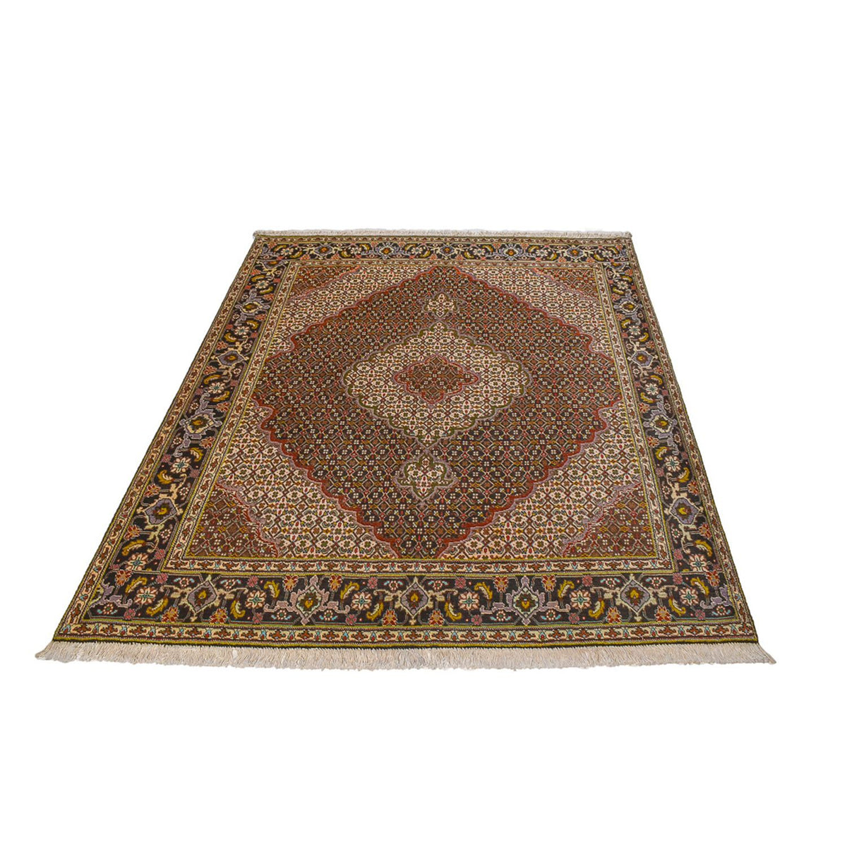 Perzisch tapijt - Tabriz - Royal - 195 x 153 cm - bruin