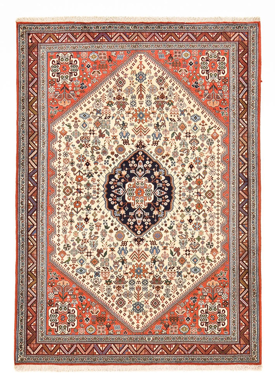 Gabbeh Tapijt - Kashkuli Perzisch - 208 x 148 cm - crème