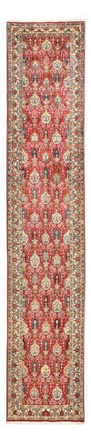 Tabriz - 40 Raj Tapijt 80x408cm - Perzisch tapijt - Loper / Licht rood / 80 x 408 cm Loper