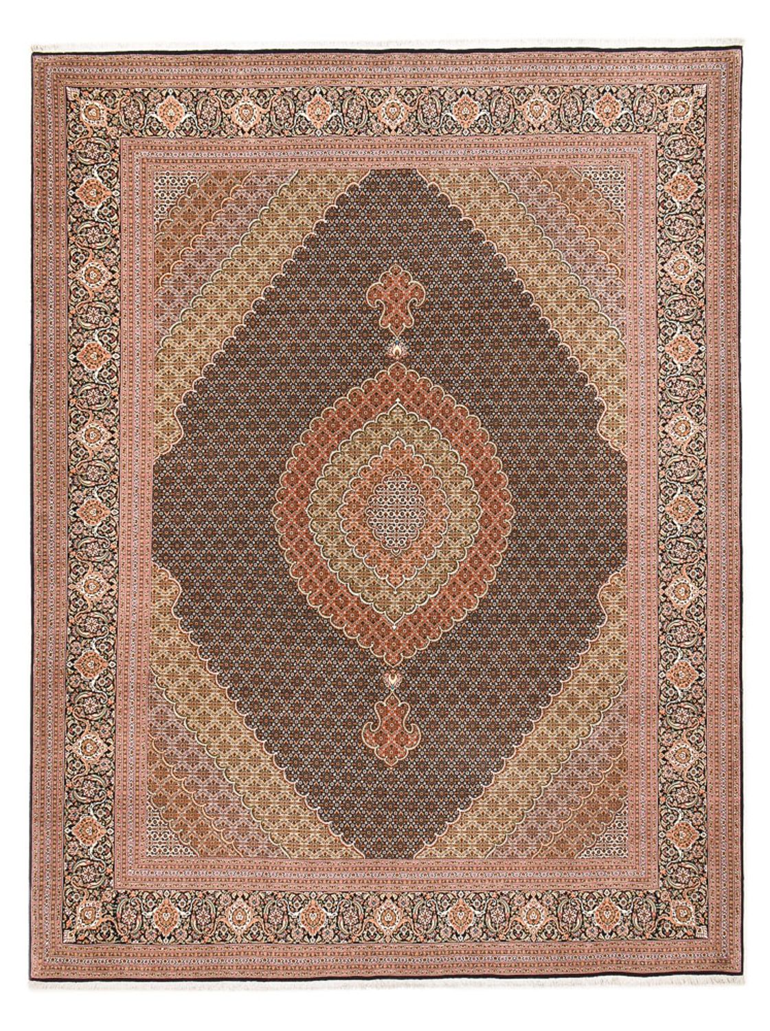 Perzisch tapijt - Tabriz - Royal - 394 x 302 cm - donker beige