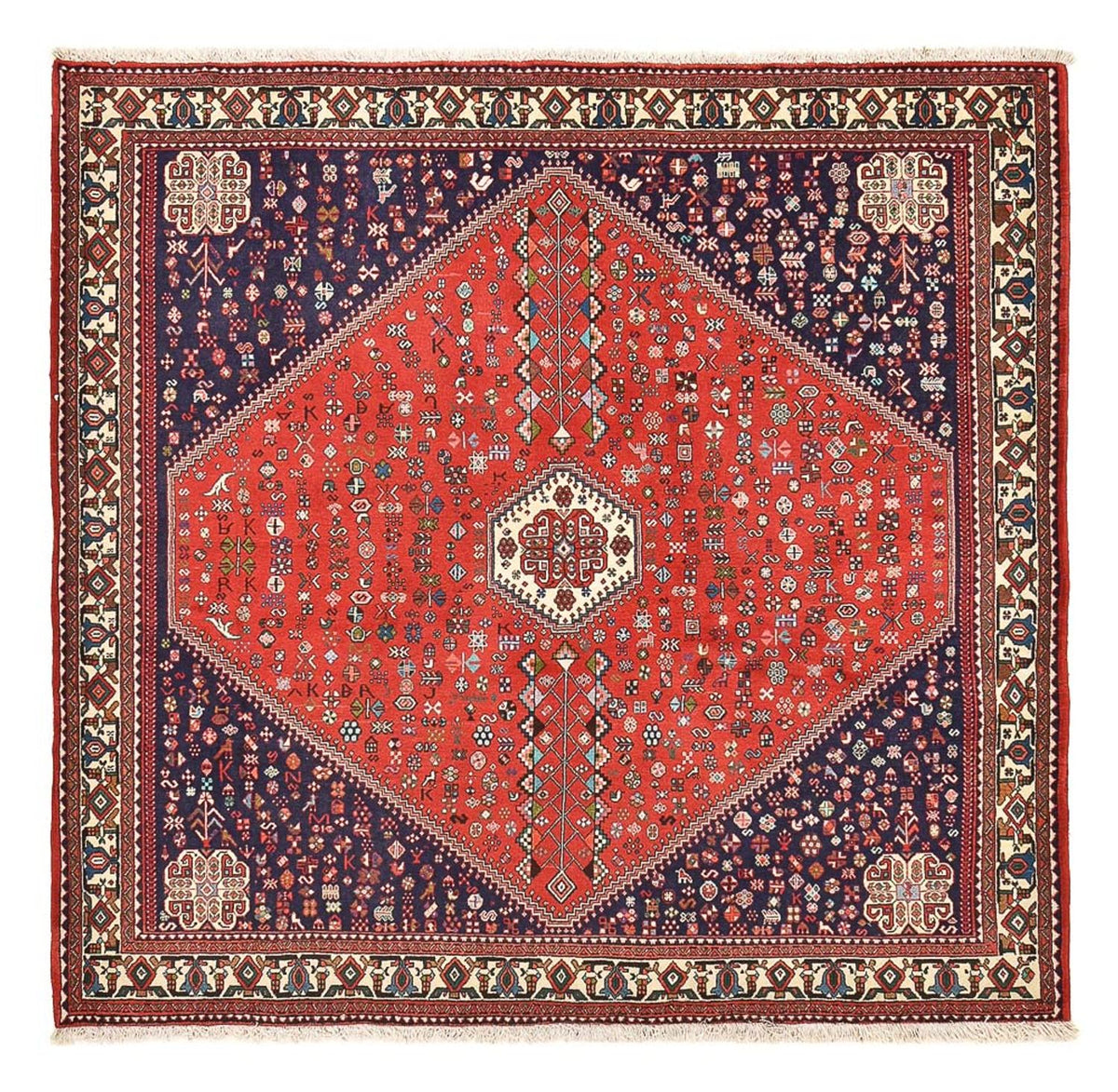 Perzisch Tapijt - Nomadisch vierkant  - 205 x 197 cm - rood