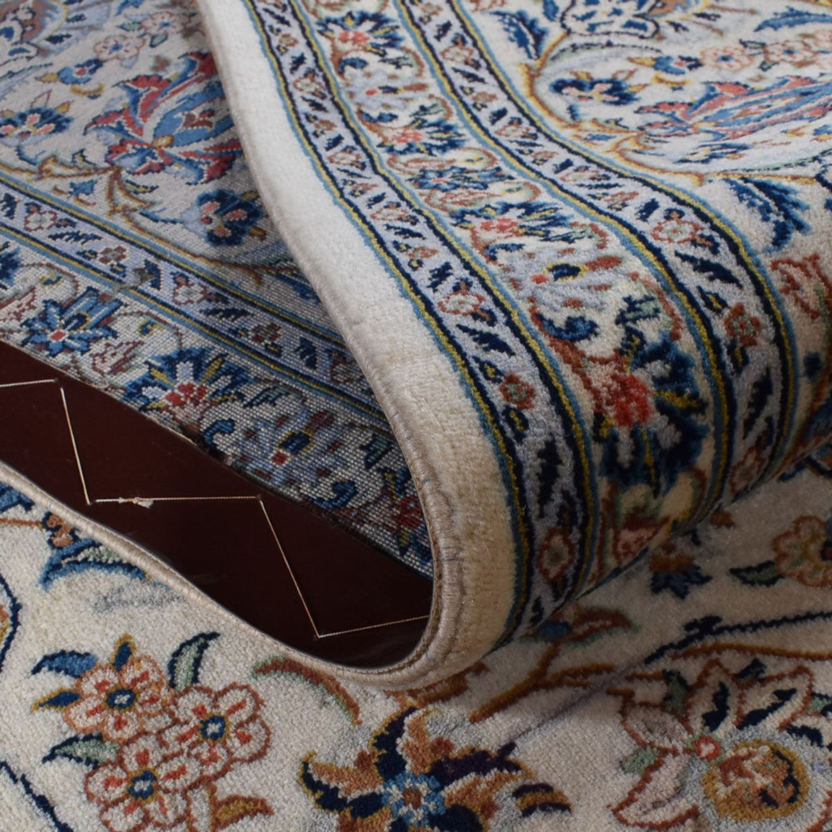 Perzisch tapijt - Keshan - Koninklijke - 355 x 247 cm - grijs